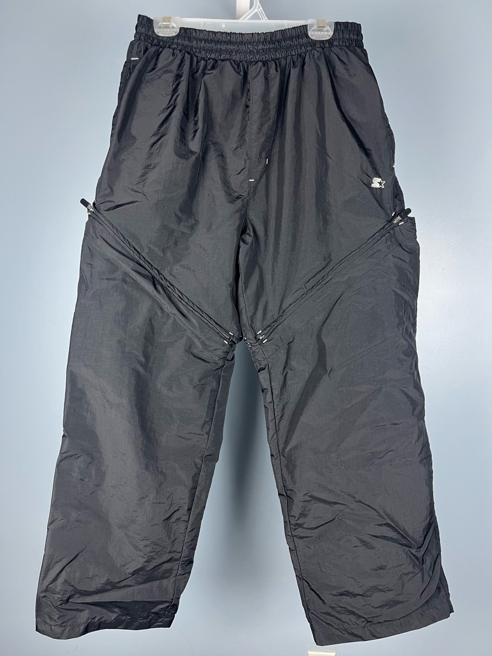 90s vintage Starter nylon zipper track pants *read description*